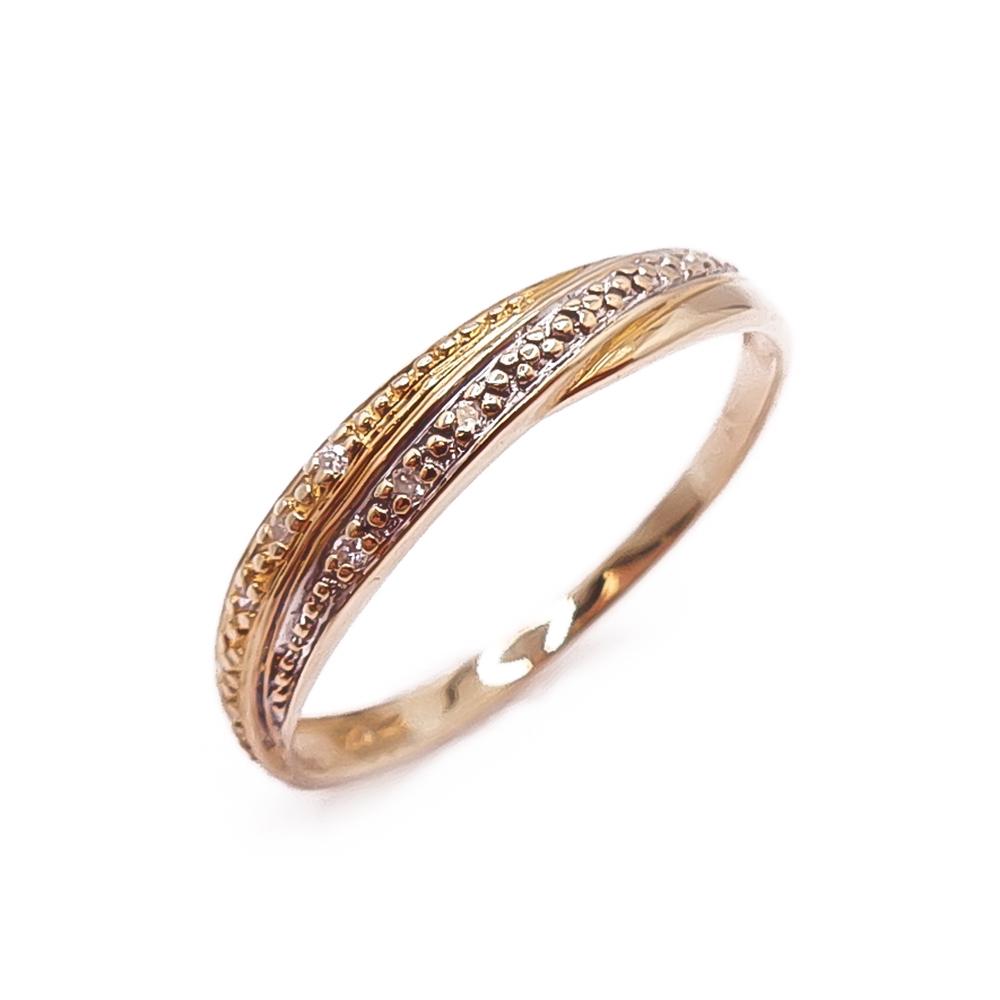 Kultainen timanttisormus 0,03ct 20+mm #0