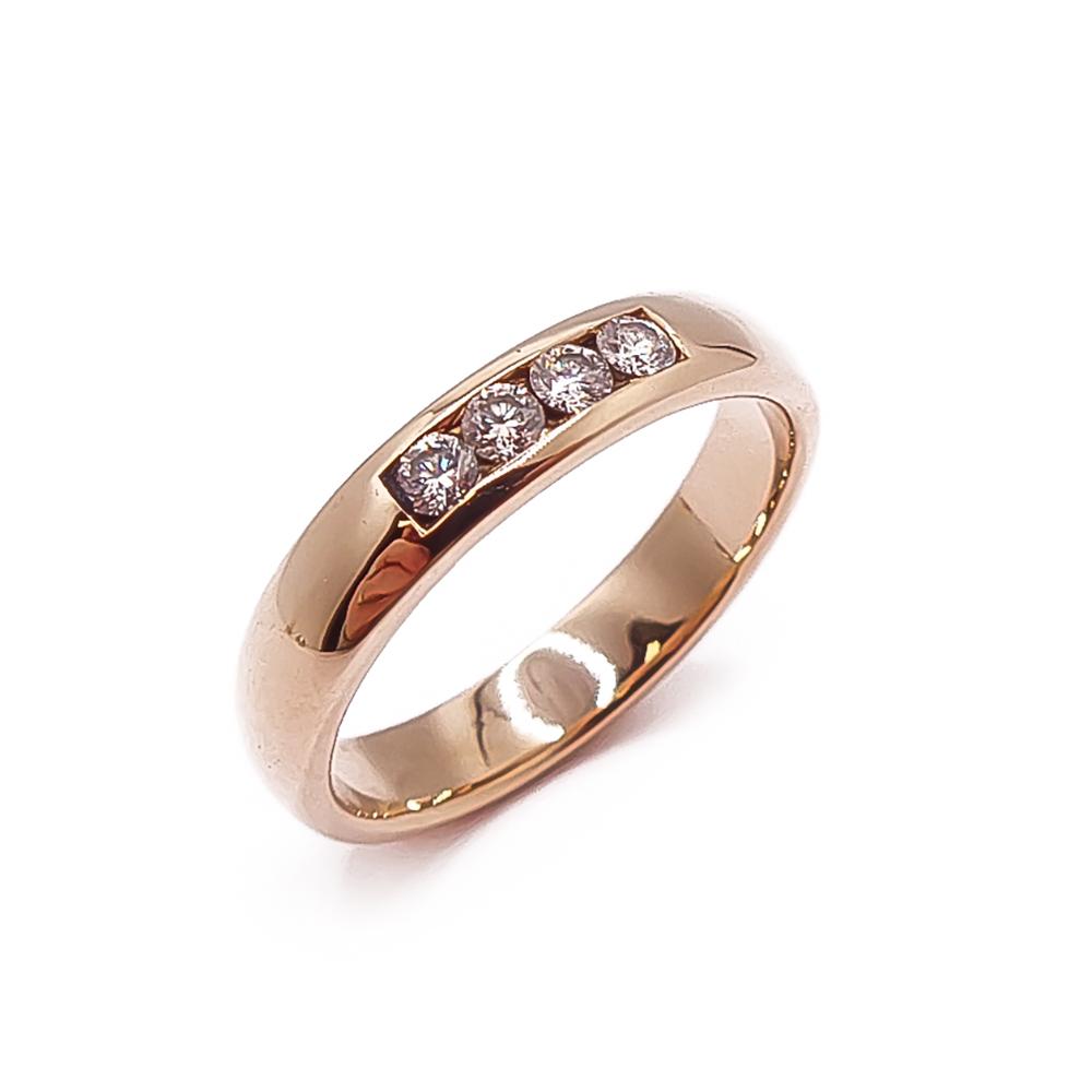 Kultainen timanttisormus 0,2ct 18mm #0