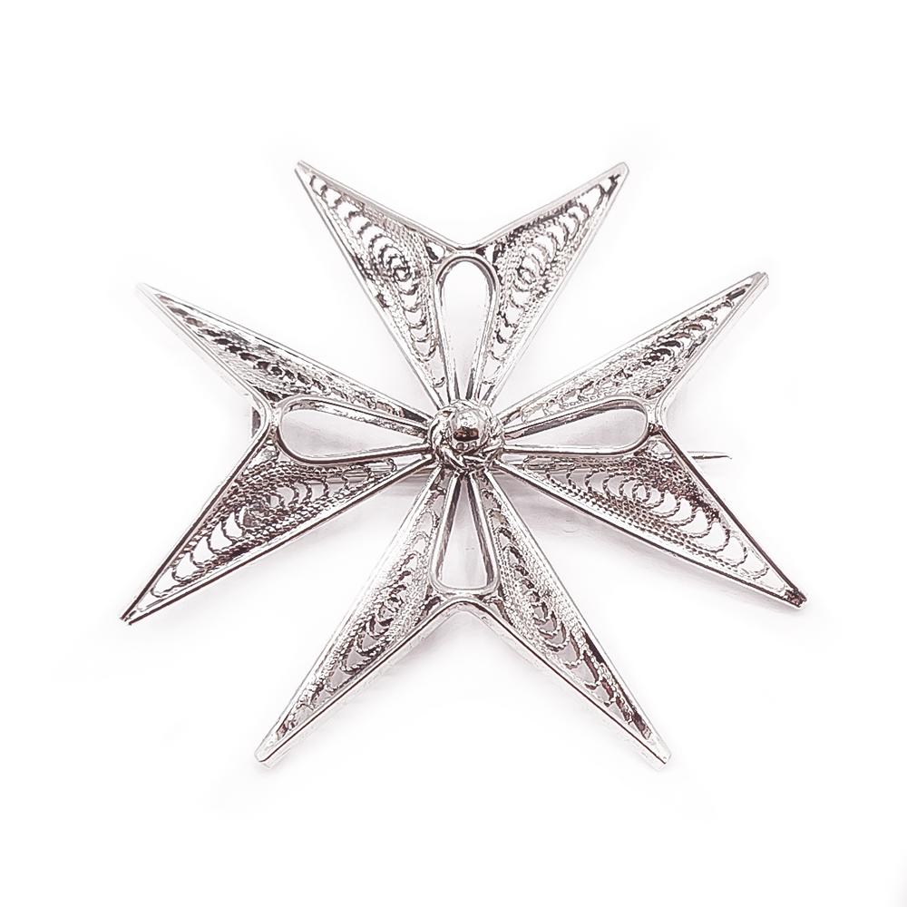 Hopeinen filigraani rintaneula #0