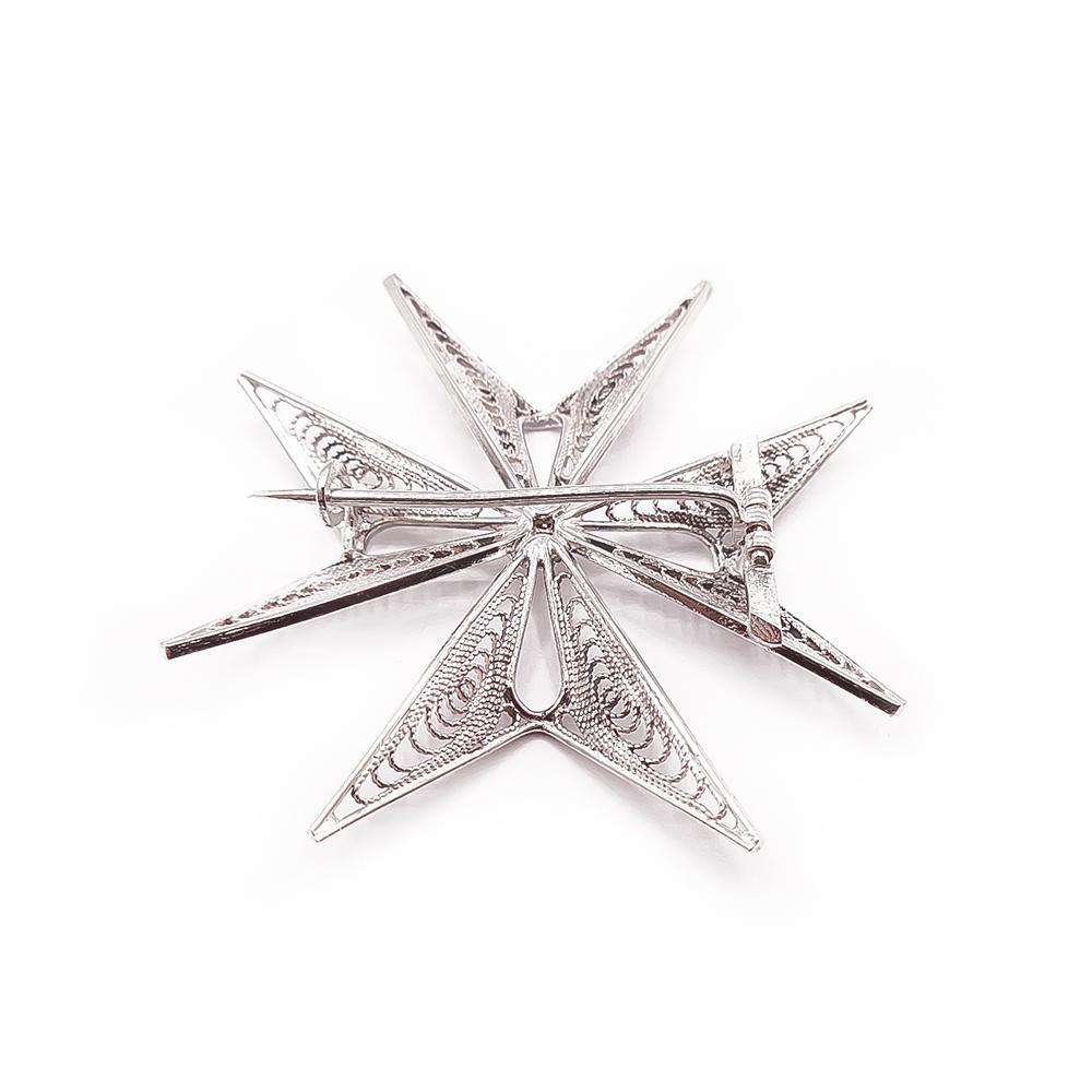 Hopeinen filigraani rintaneula #1