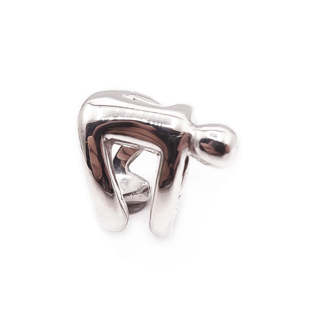 Hopeinen halisormus 15mm #2