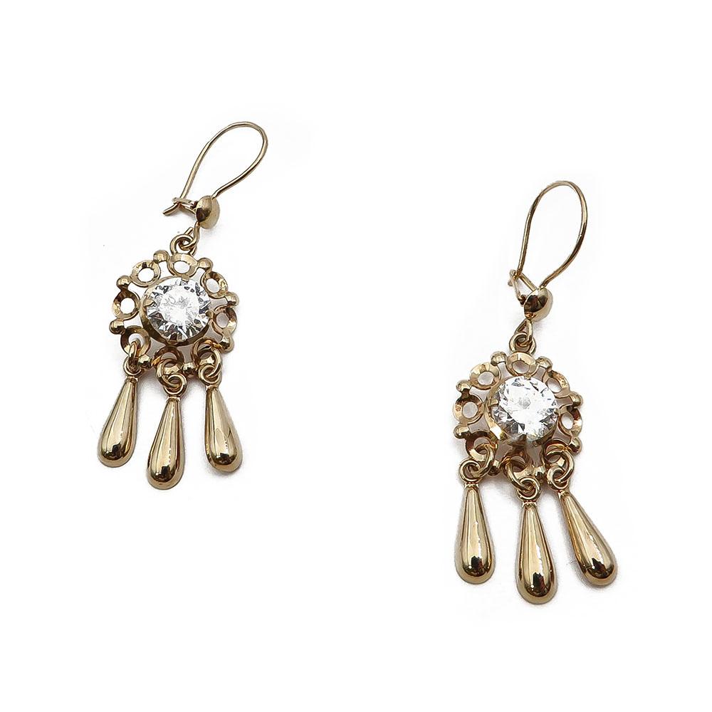 Kultaiset koukkukotvakorut zirkonia AP #0
