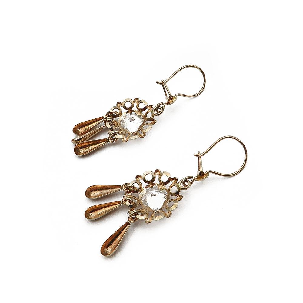 Kultaiset koukkukotvakorut zirkonia AP #1