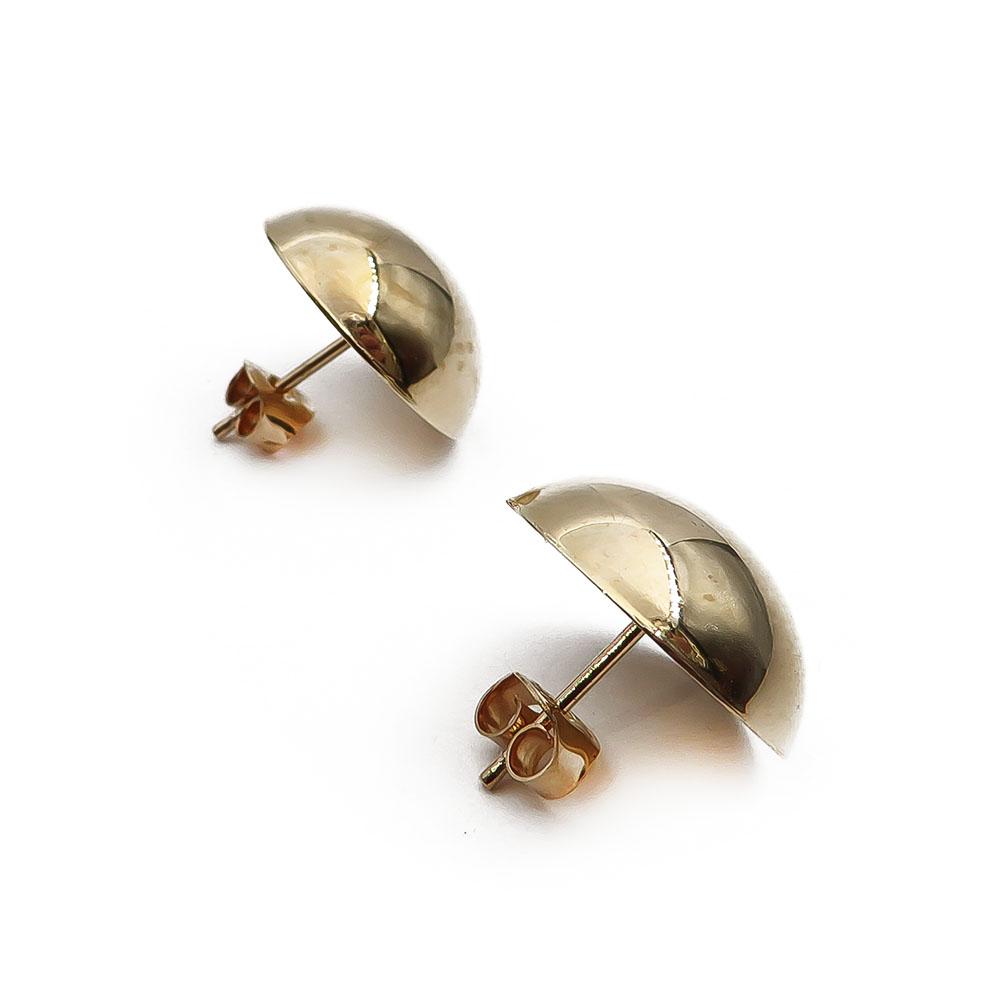 kultaiset puolipallo korvakorut v.-98 #1