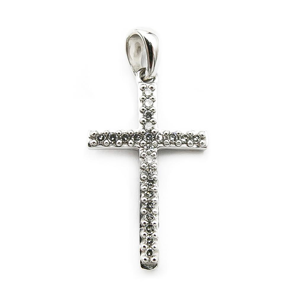 Timanttiristi 0.07ct valkokulta #0