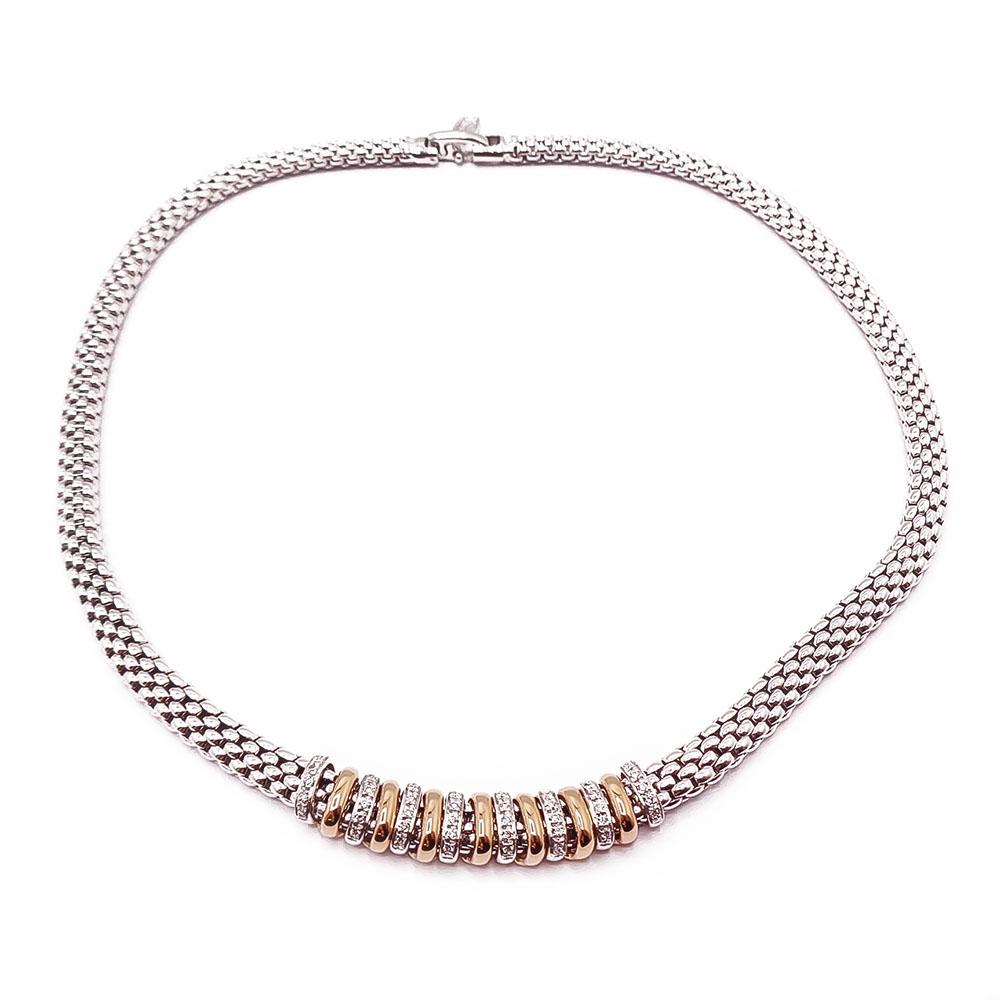 18k Fope valkokultainen kääty 0,30ct TW/VS 42cm #0