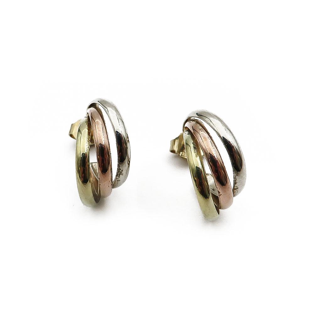 kultaiset kolmiväriset renkaat tappilukolla #0