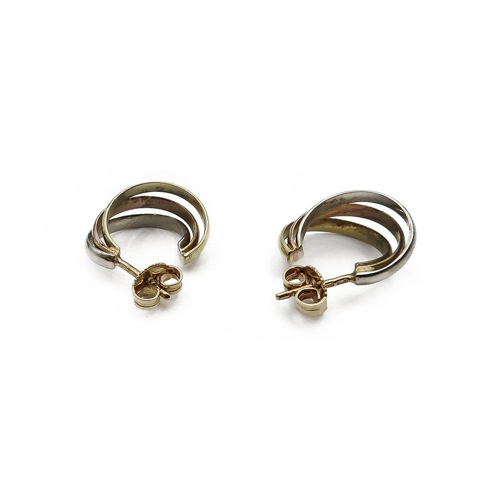 kultaiset kolmiväriset renkaat tappilukolla #3