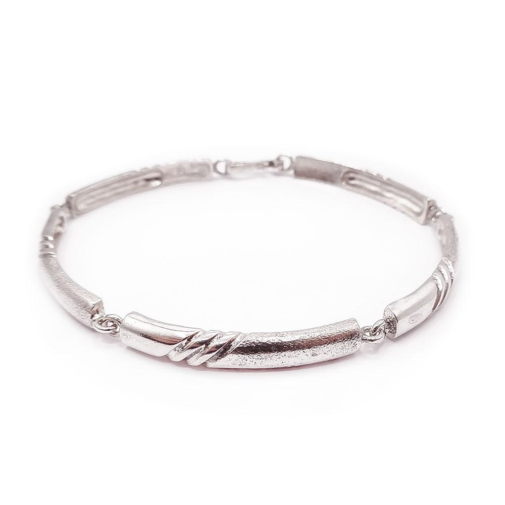 Hopeinen rannekoru 19cm #0