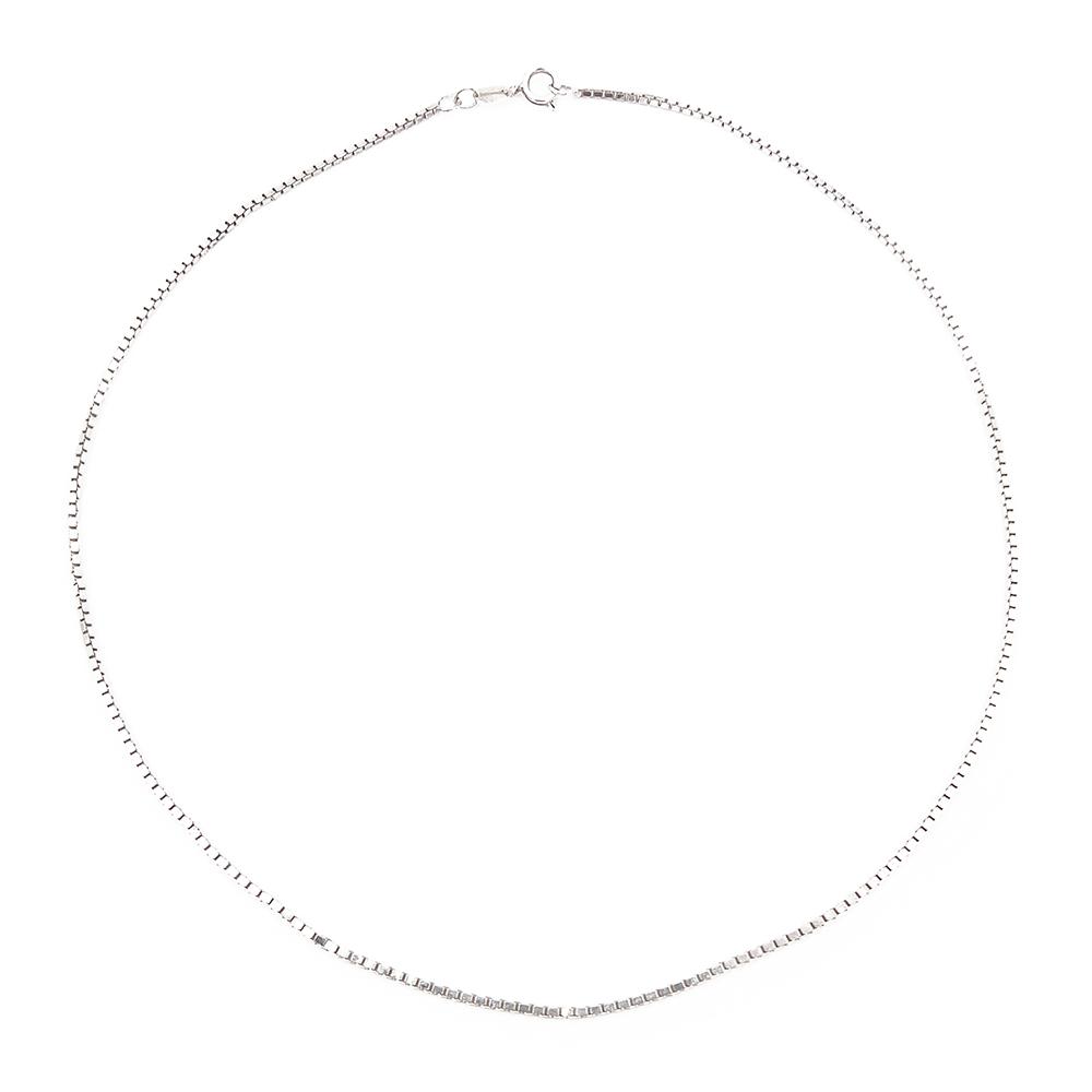 Hopeinen venetsiaketju, 40 cm #0