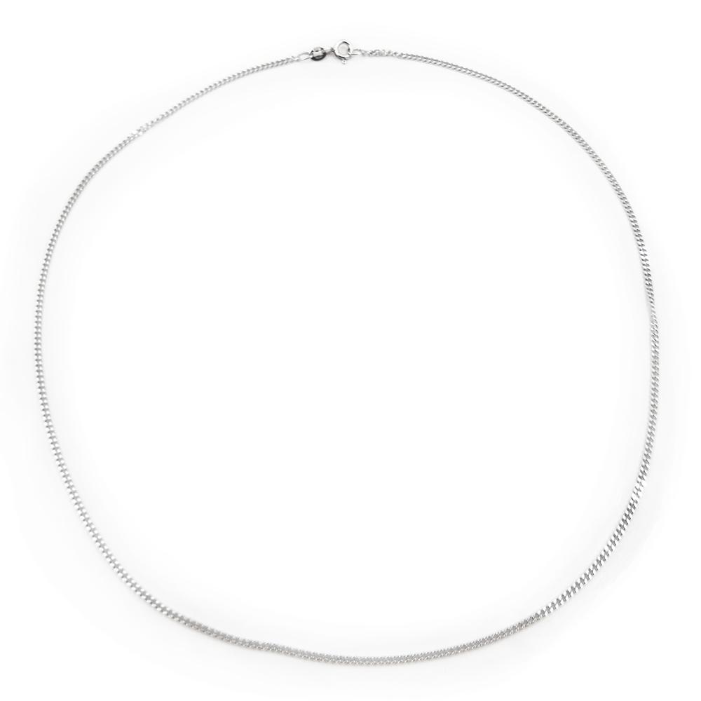 Hopeinen panssariketju,45cm #0