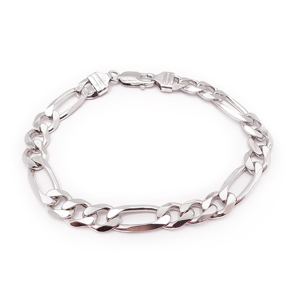 Hopeinen figaro rannekoru 22cm #0