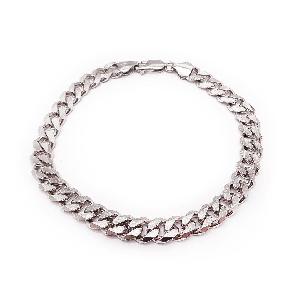 Hopeinen panssariranneketju 22.5cm #0