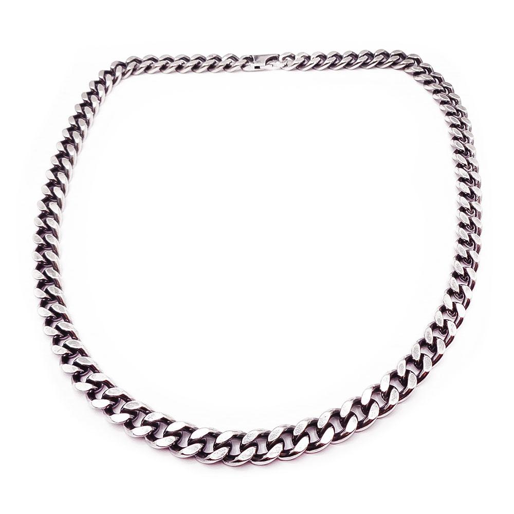 Hopeinen oksidoitu panssariketju 60cm #0