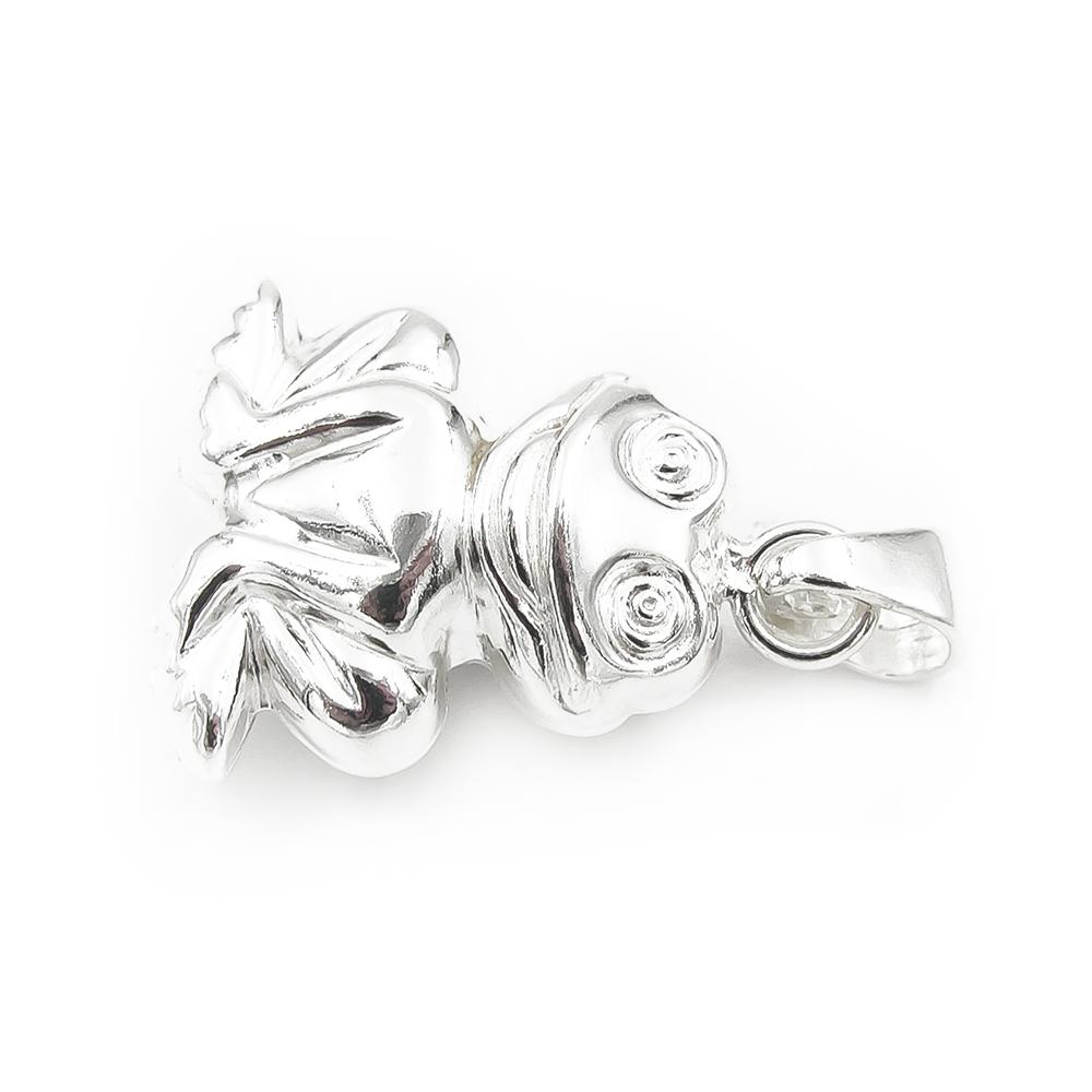 Hopeinen sammakko riipus #2