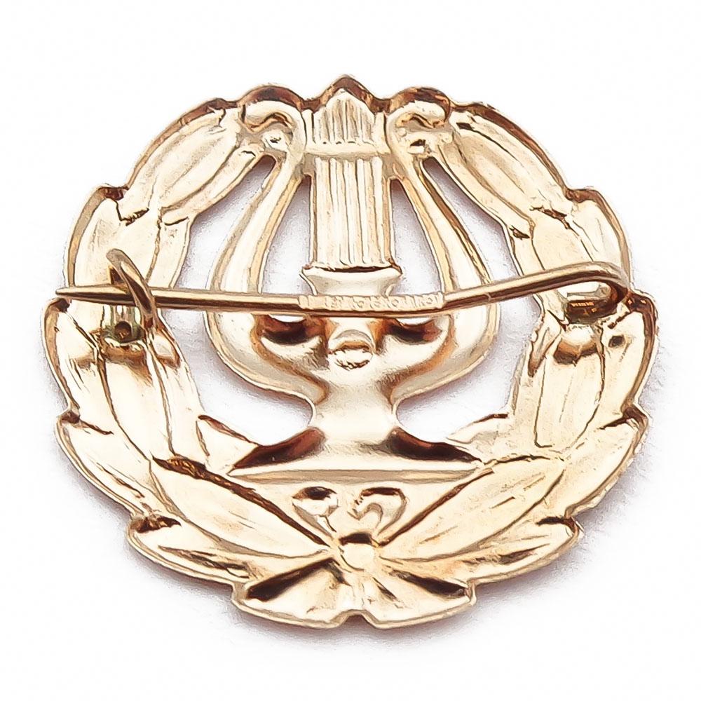 Kulta lyyra rintaneula #1