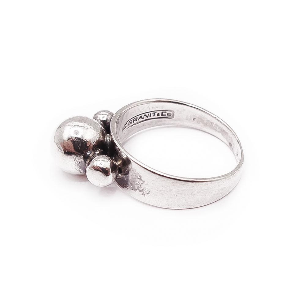 Hopeinen sormus 17mm v.-66 #3