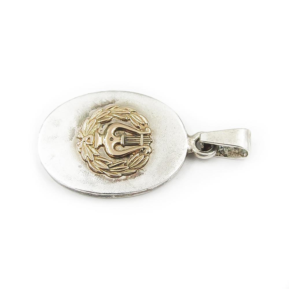 Hopeinen riipus lyyra #1