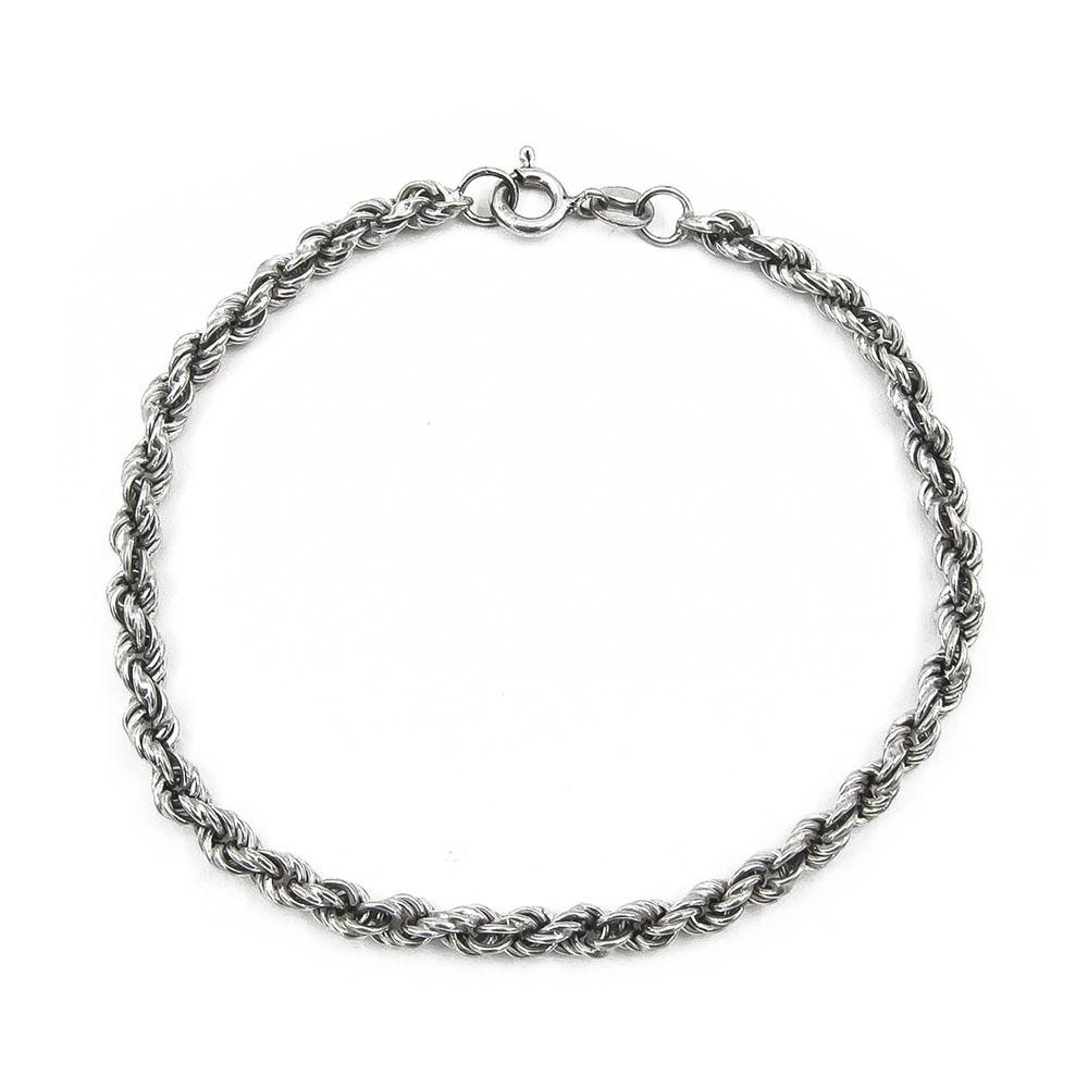 Hopeinen cordell ranneketju 18cm #0