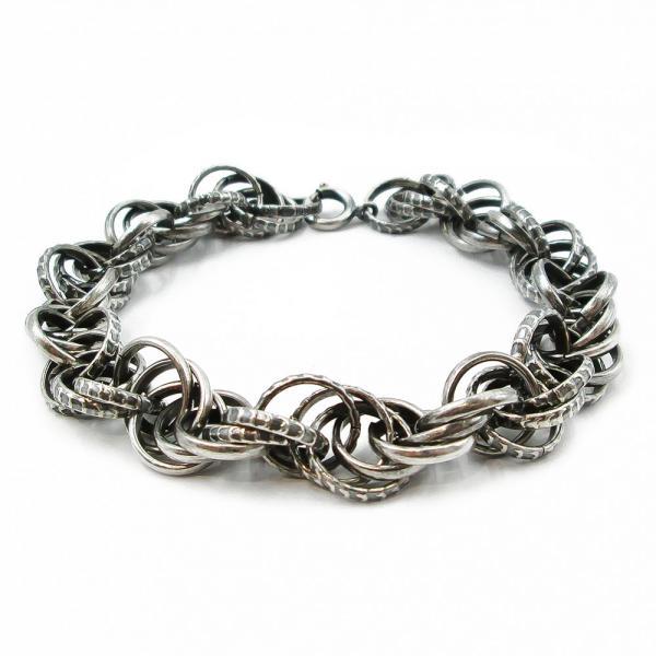 Kalevala Koru Setukaistenkääty rannekoru hopeoitu pronssi 19cm #1