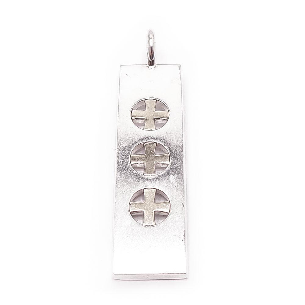 Hopeinen kirkkoristi-riipus #0