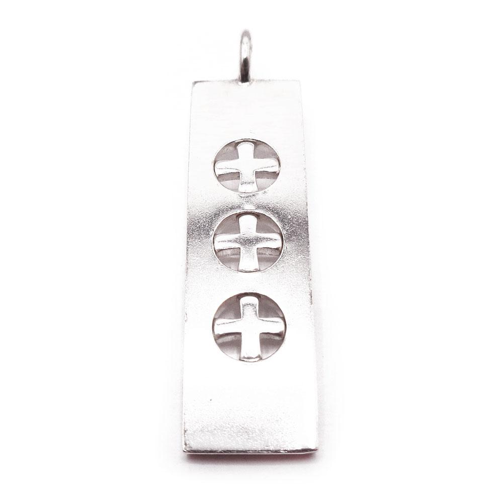 Hopeinen kirkkoristi-riipus #1