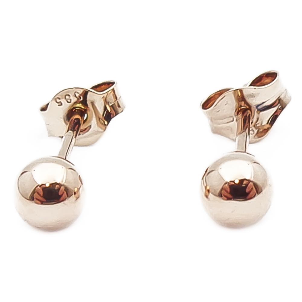 Kultaiset pallotapit 4mm #0