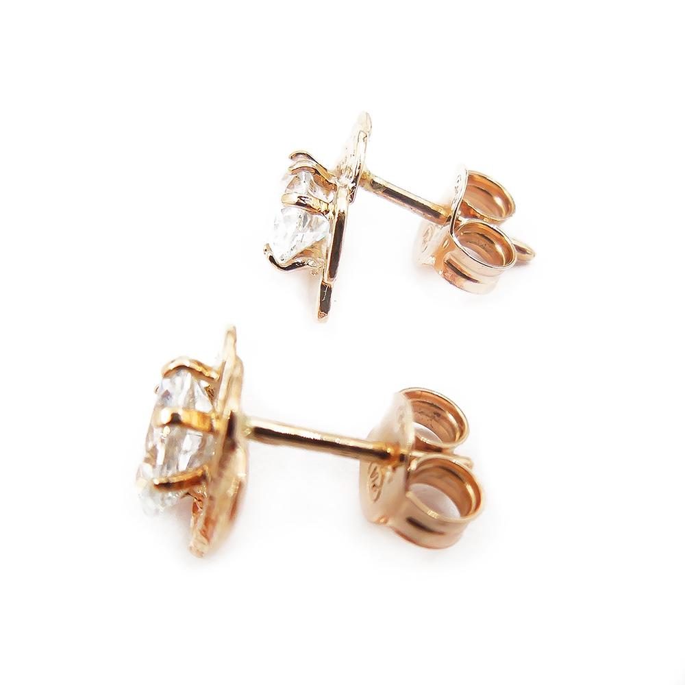 Kultaiset napit, kirkas,soikea kivi #1