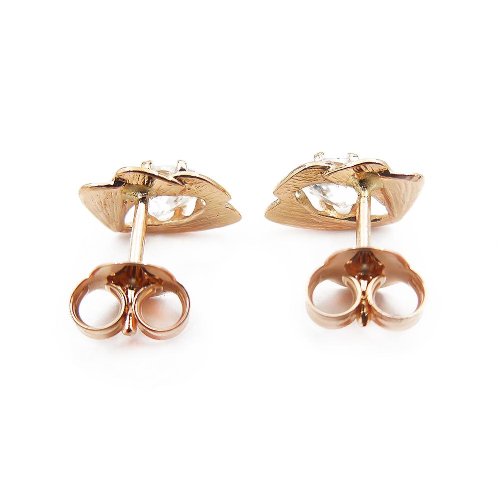 Kultaiset napit, kirkas,soikea kivi #2