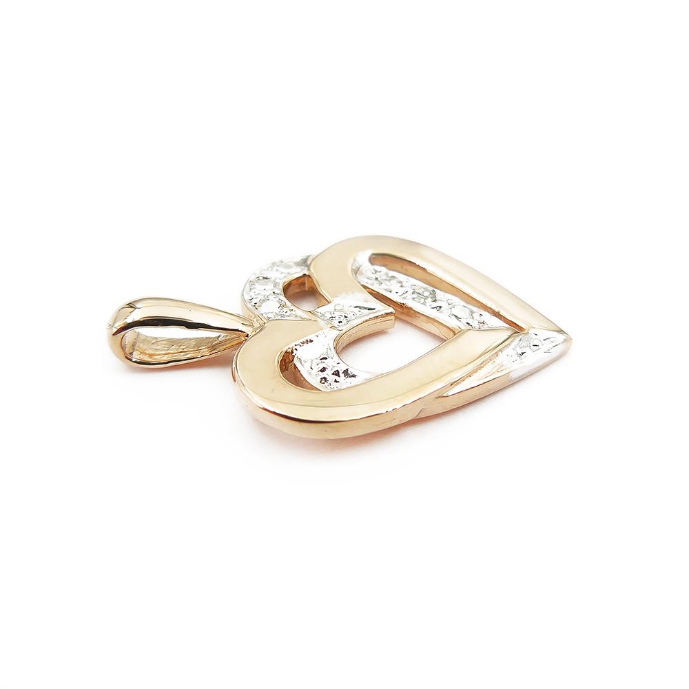 Kultainen sydänriipus timanteilla, Tim. 3x0,002ct #1