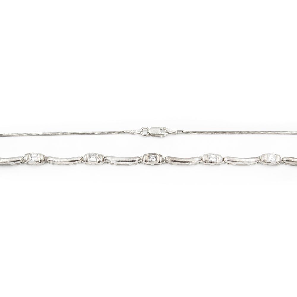 Hopeinen kaulakääty 40cm #3