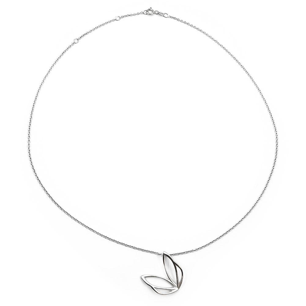 Hopeinen Finnfeelings Päiväperho kaulakoru #0