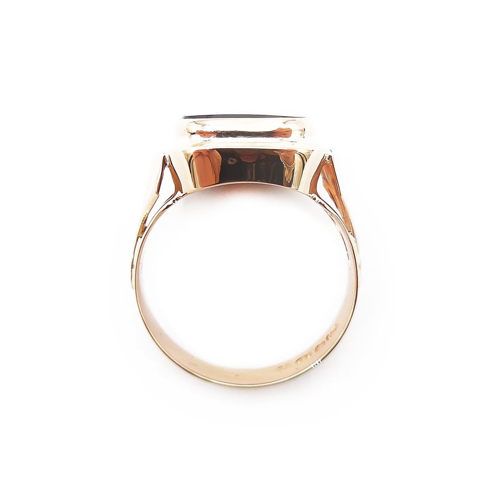 Kultainen kantasormus,19,75mm, Onyx #2