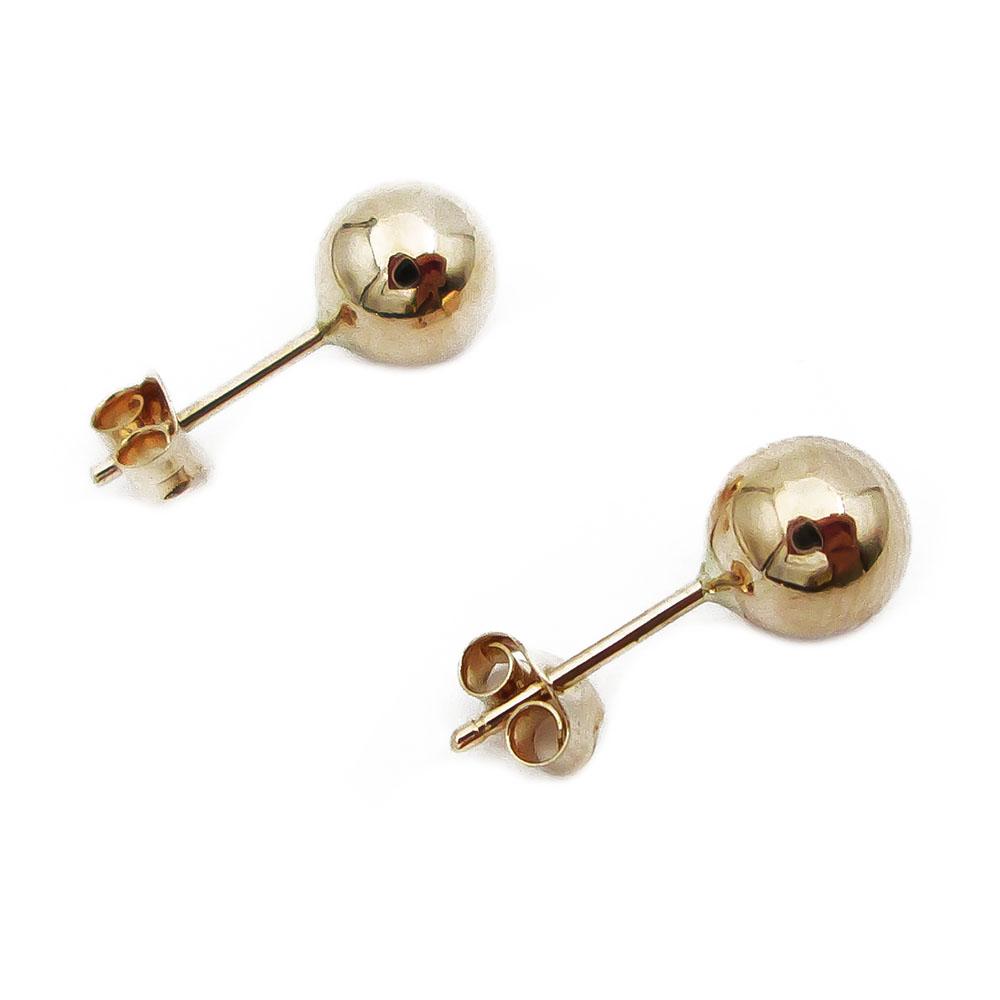 Kultaiset pallo korvakorut 5mm #1