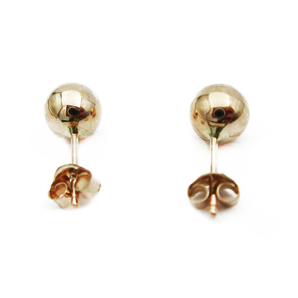 Kultaiset pallo korvakorut 5mm #2