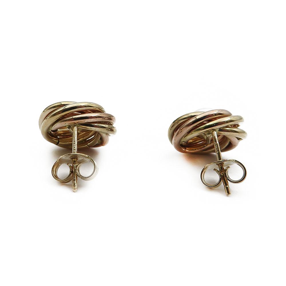 kultaiset kiekura helmikorvakorut #2