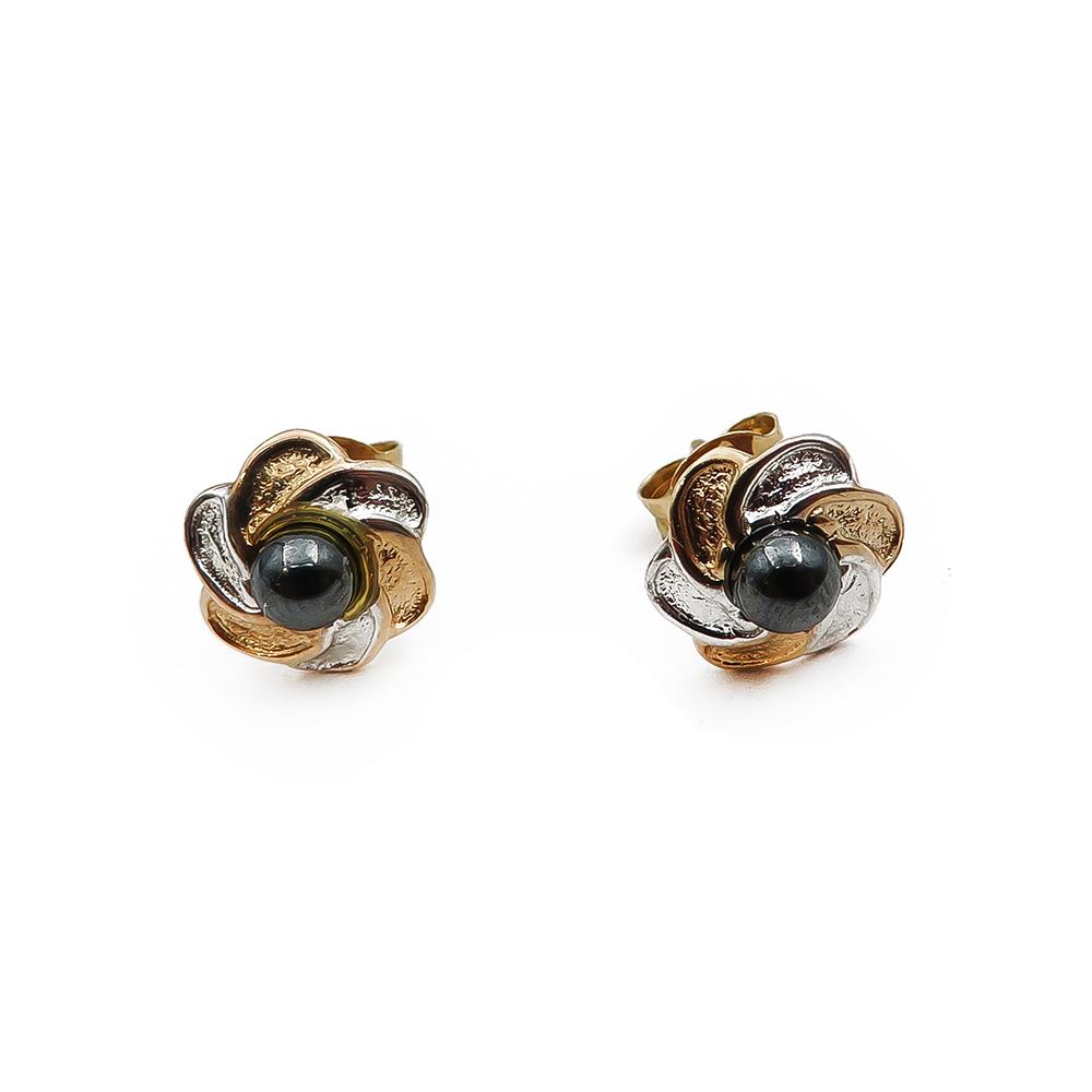 Kultaiset Hematiitti korvakorut #0