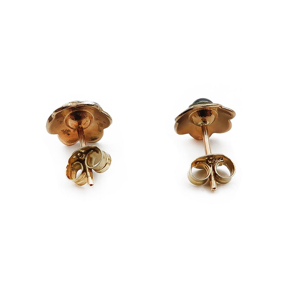 Kultaiset Hematiitti korvakorut #2