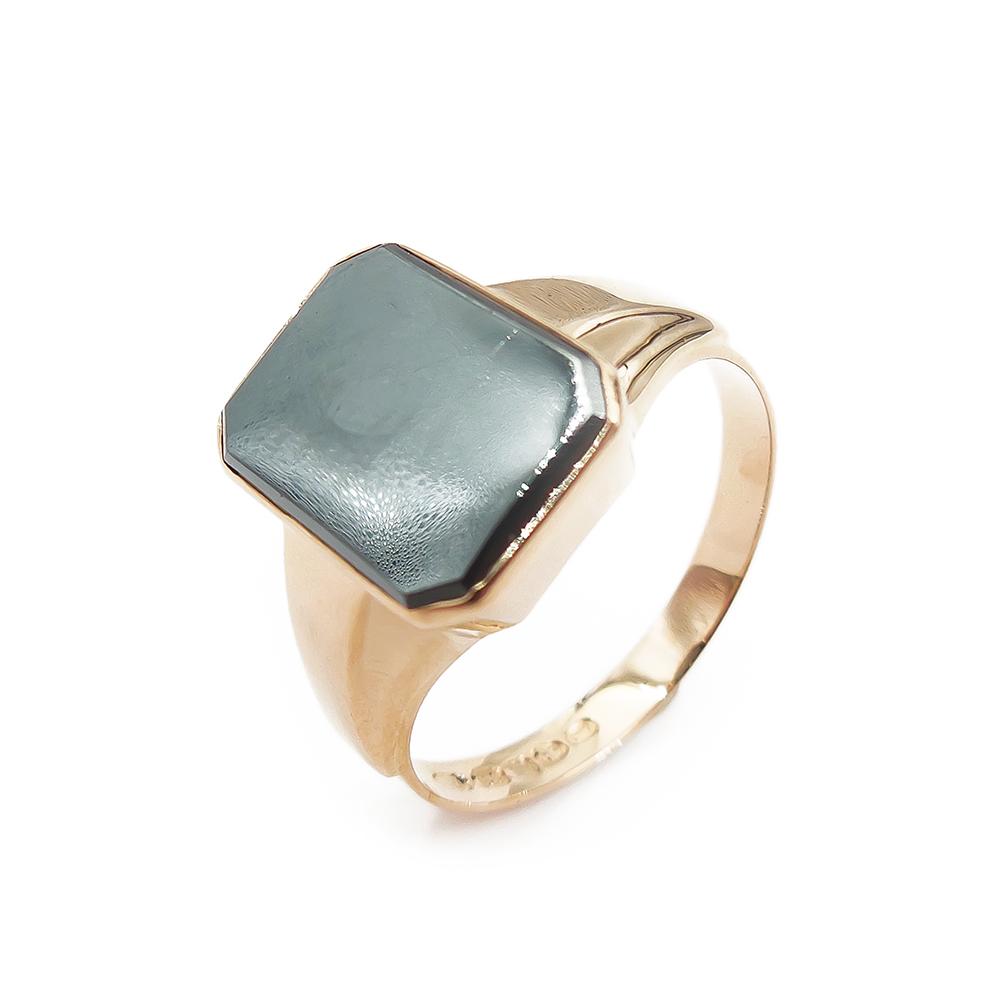 Kultainen sormus, 23mm, hematiitti #0