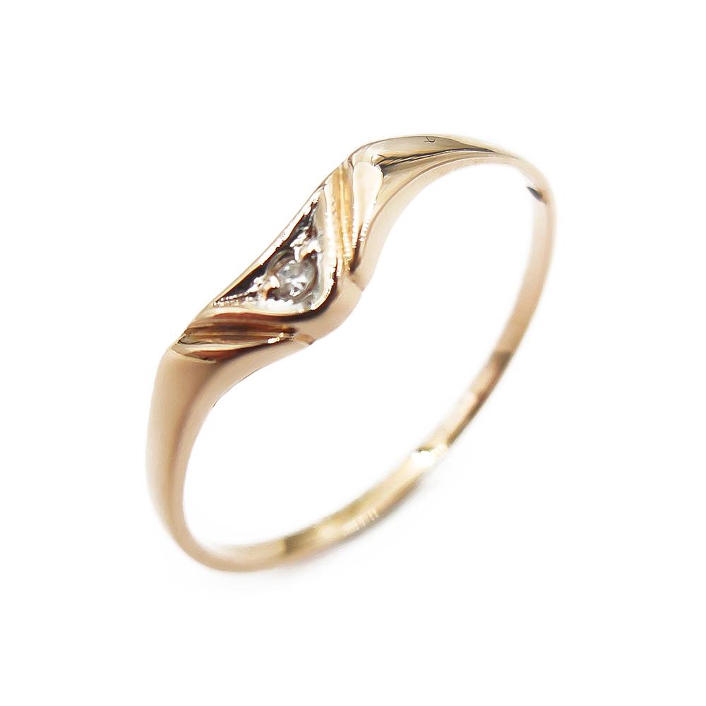 Kultainen timanttisormus, 18mm, Tim 0,005ct #0