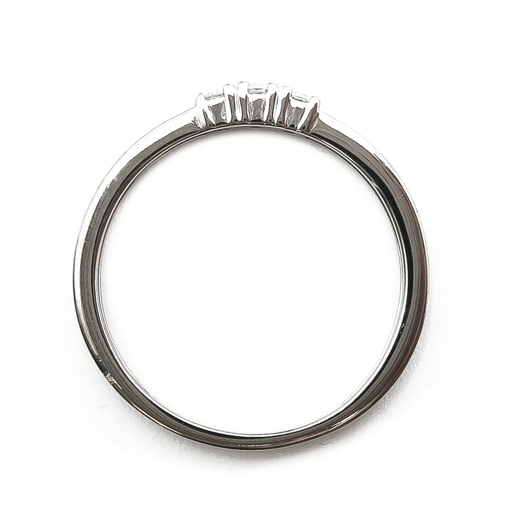 Valkokultainen timanttisormus 0,09ct 17,75mm #2