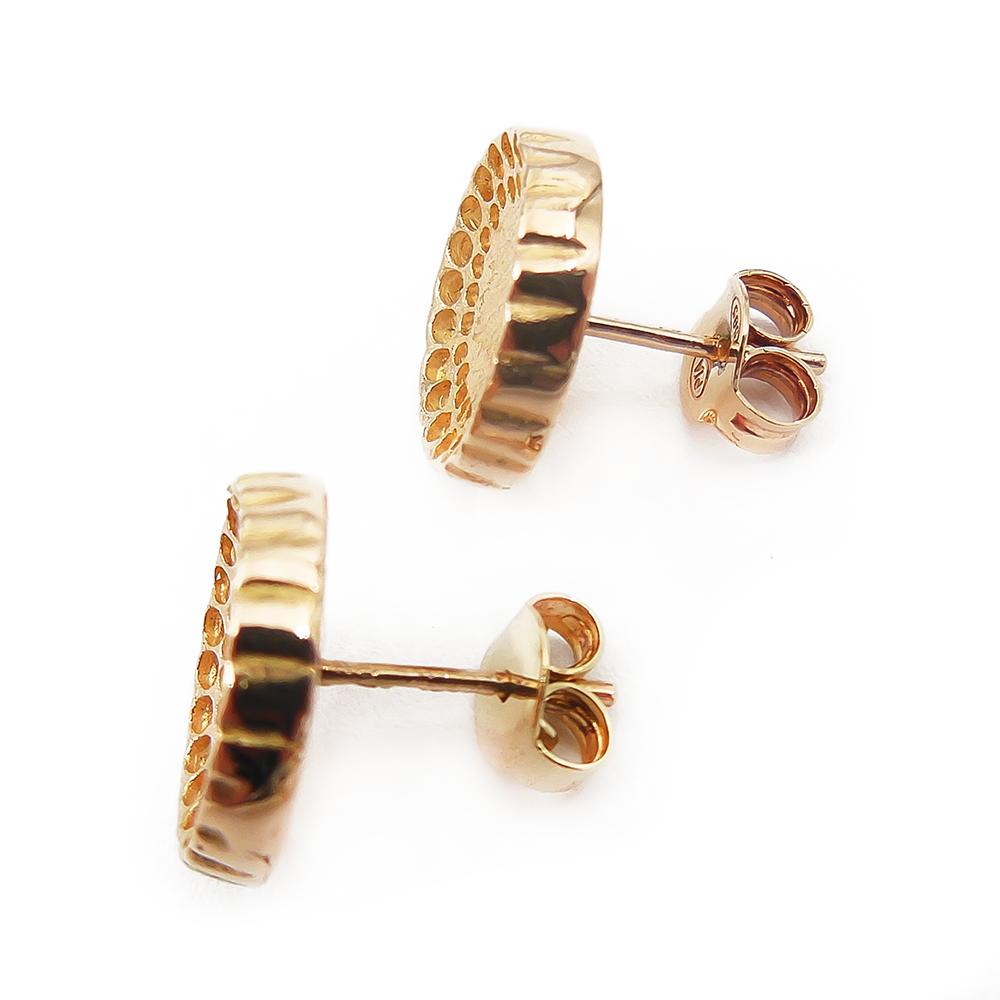 Kultaiset korvanapit, pyöreät kennomalli #1