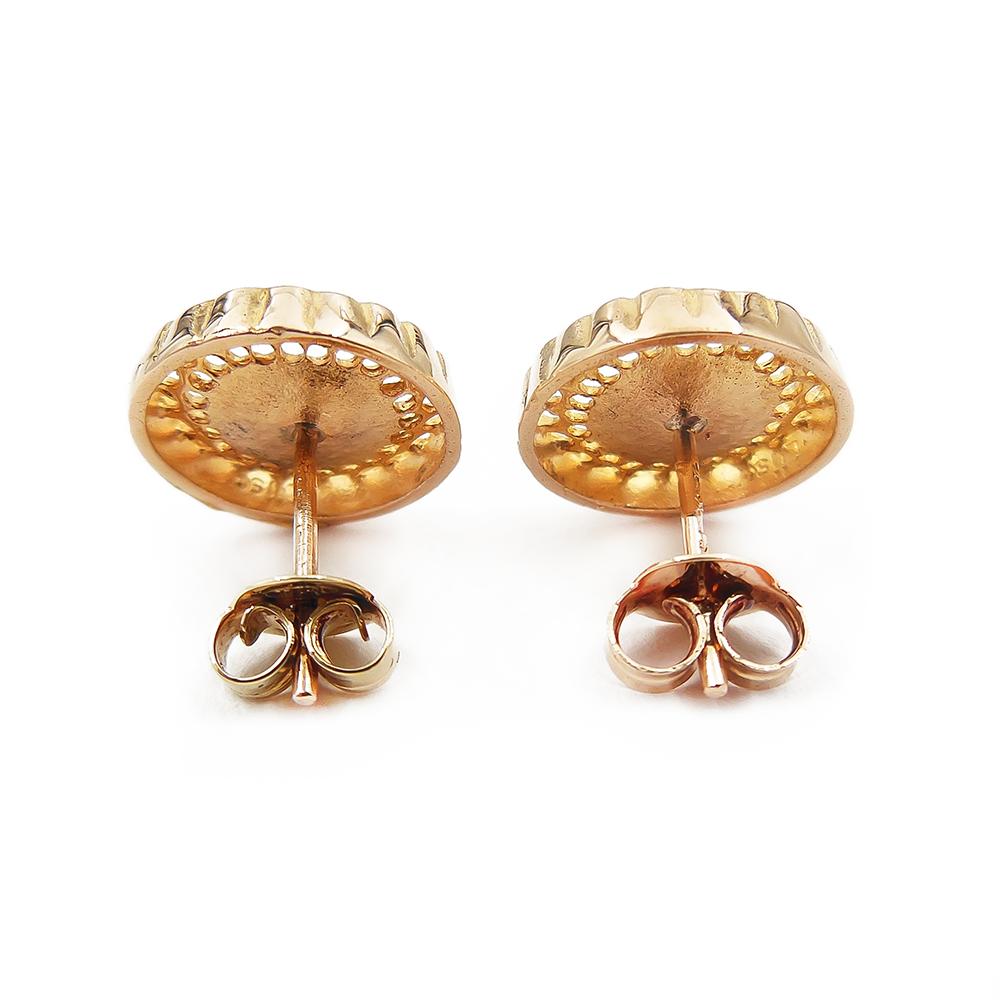 Kultaiset korvanapit, pyöreät kennomalli #3