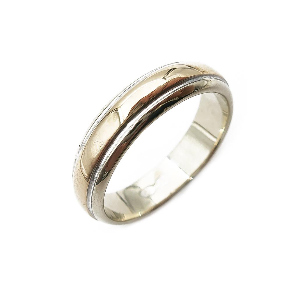 5,25mm valkko/keltakultasormus 18,5mm #0