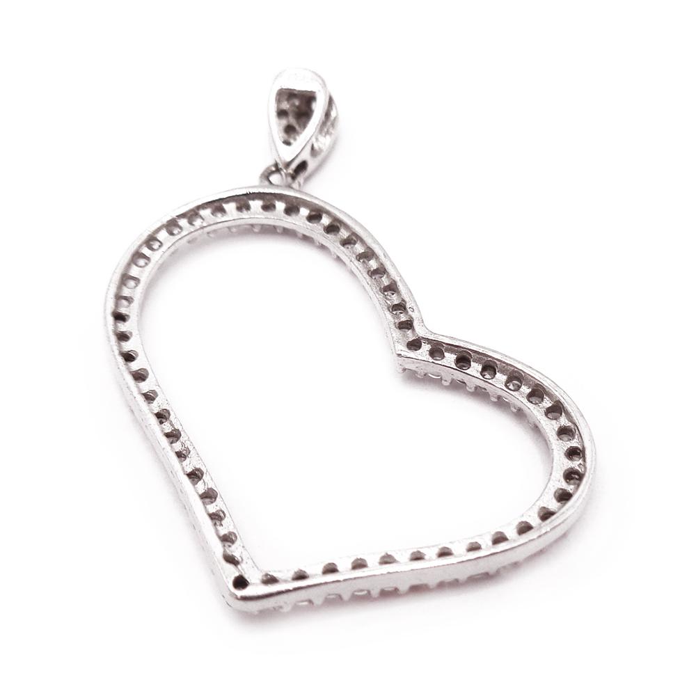 Hopeinen sydänriipus cz #1