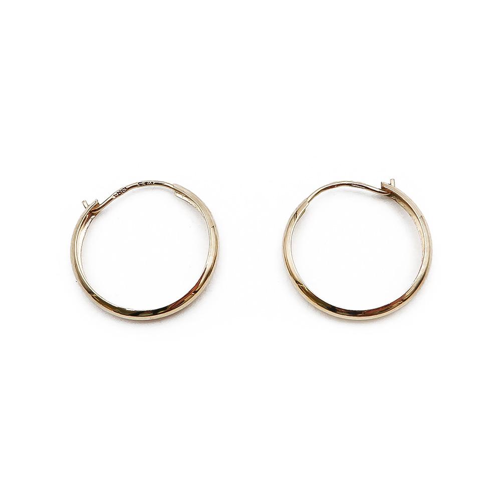 kultaiset renkaat korvakorut halk. 14mm, lev.2mm #0