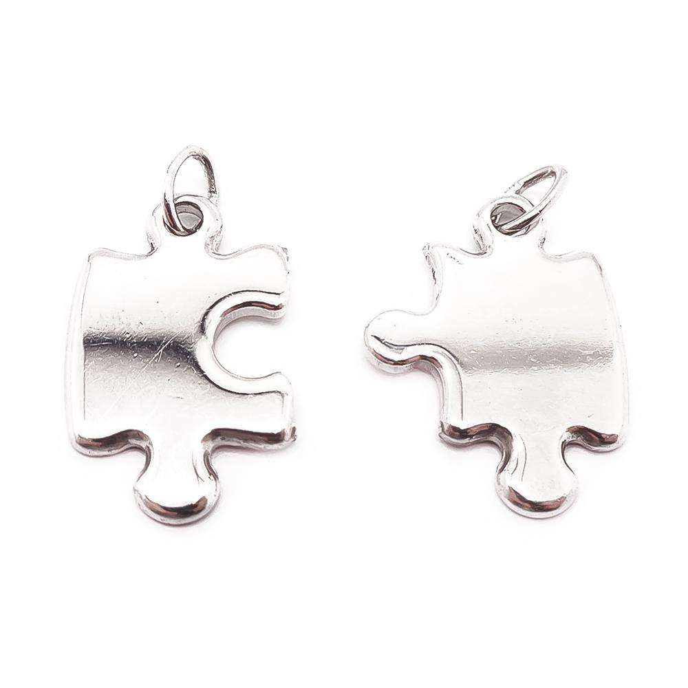 Hopeiset palapeli-ystäväkorut #0