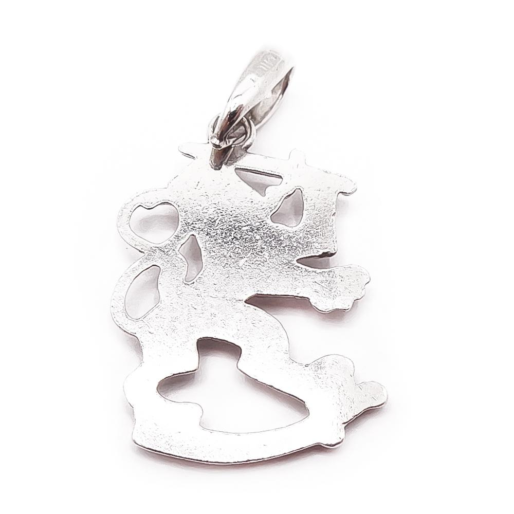 Hopeinen suomileijona riipus #1