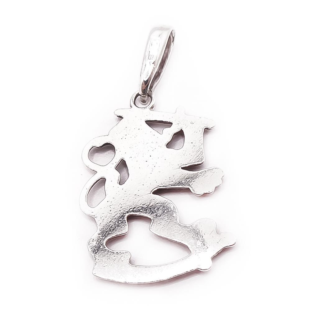 Hopeinen suomileijona riipus #1