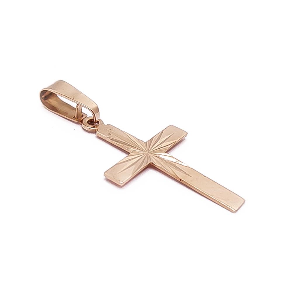 Kultainen timanttileikattu risti #1